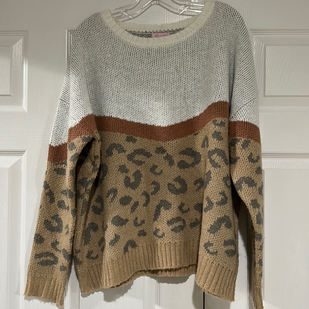 Pink Lily Animal print sweater